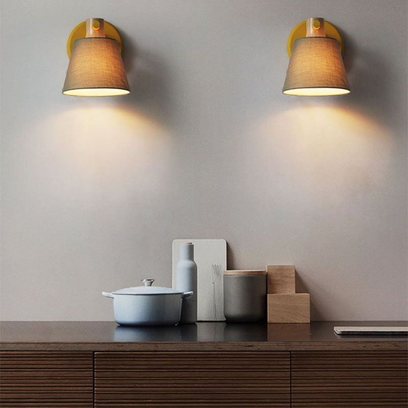 Modern Style Wall Mounted Light Fixture Cylinder Metal 1 Head Sconce Lighting