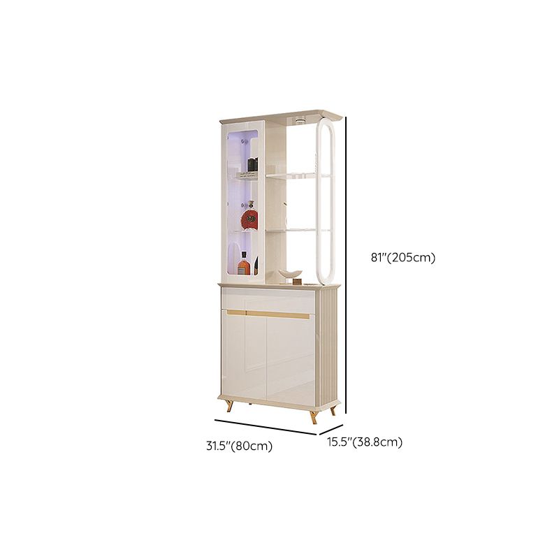 Contemporary Wooden Cabinet Solid Color Accent Cabinet with Drawer and Door