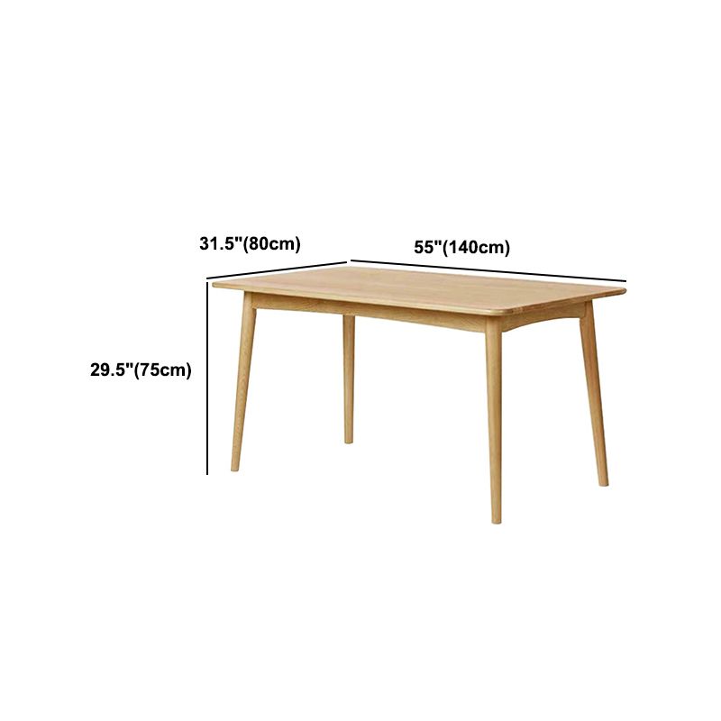 Modern Table with Solid Wood Rectangle Dining Table for Kitchen