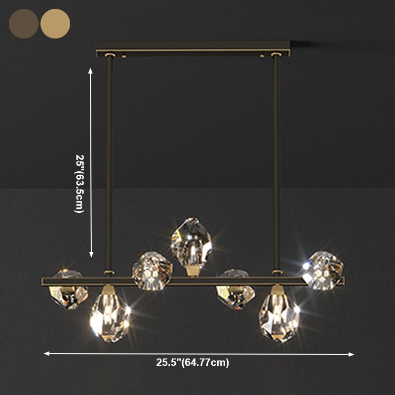 Cone Island Beleuchtung zeitgenössische Kristallinsellichter für Esszimmer