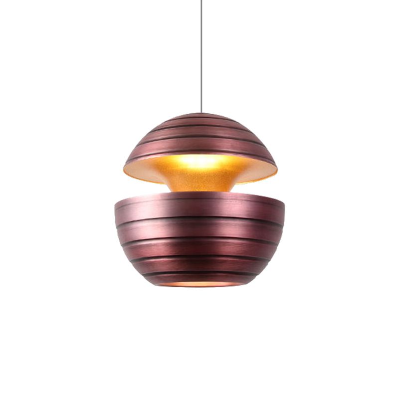 Nordic Globe Deckenlampe Metall lila 1 hängende Anhängerlicht für Esszimmer