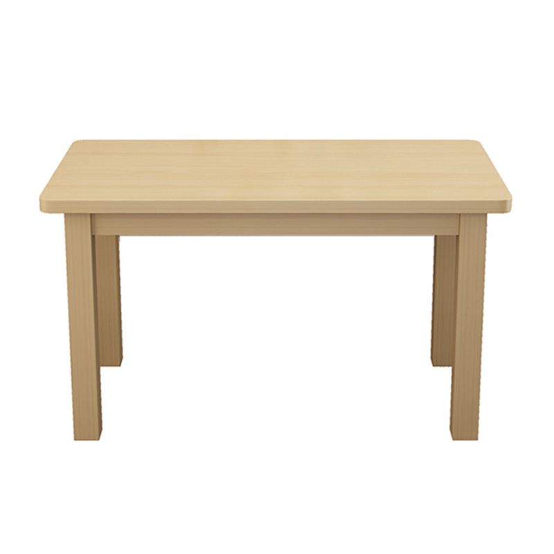 Contemporary Solid Wood Rectangular Dining Table with 4 Legs