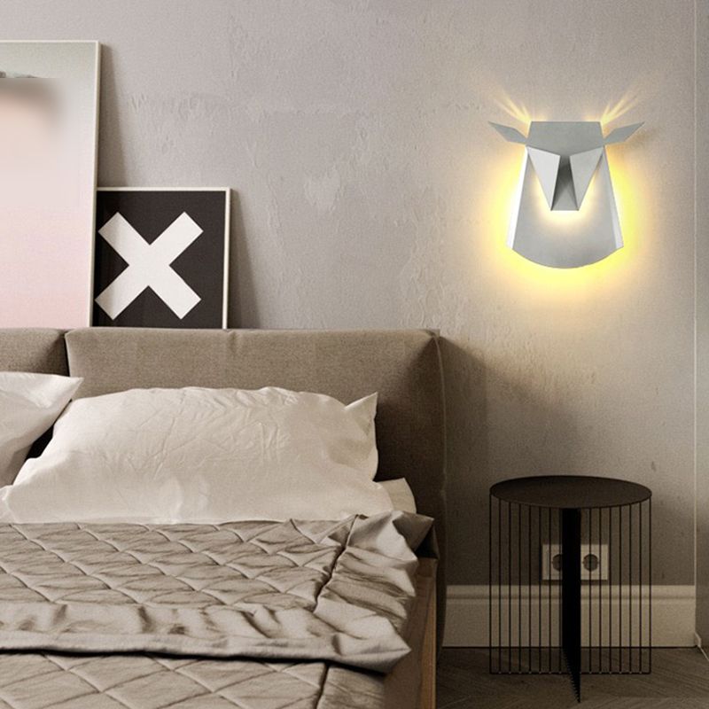 1-Light Geometric Wall Lighting Ideas Modern Style Metal Wall Mounted Light