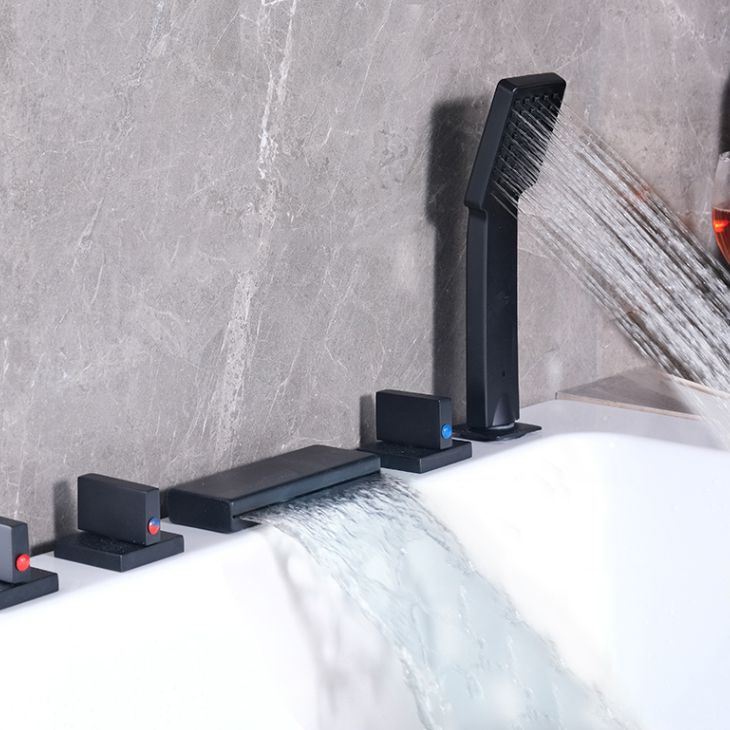 Freestanding Acrylic Bathtub Rectangular Modern Soaking Bath