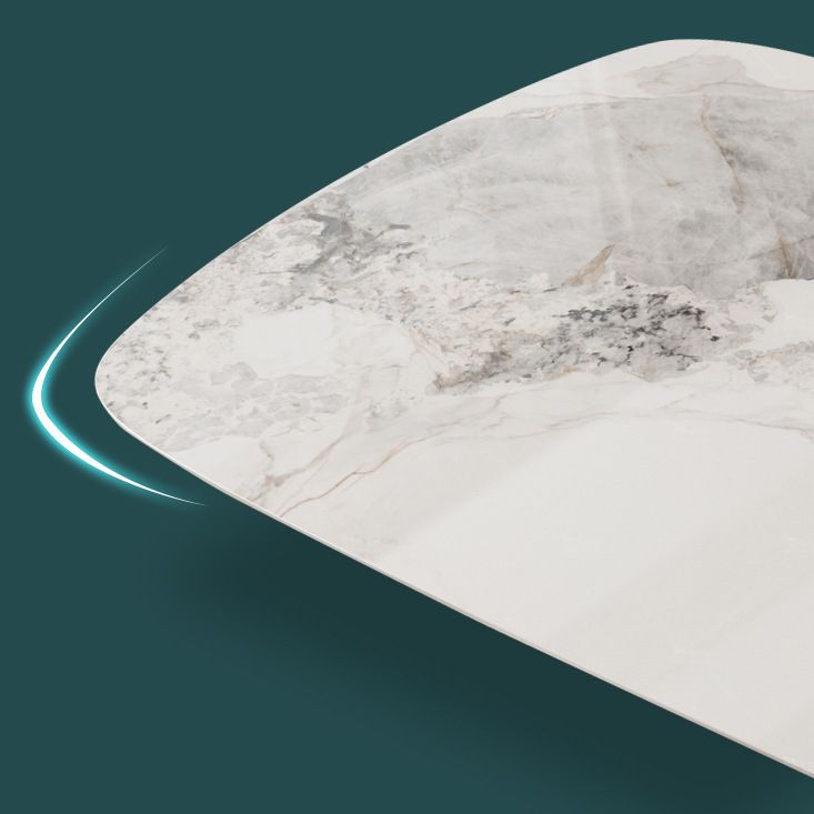 Nordic Sintered Stone Top Dining Set Rectangle 1/4/5/7/9 Pieces Dining Room Table Set