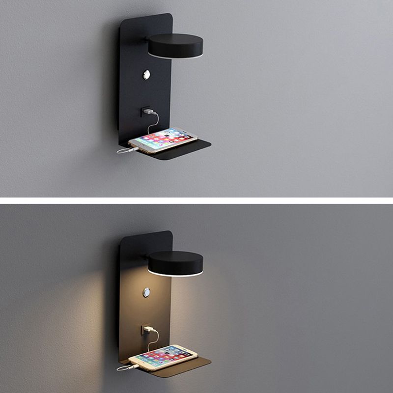 Moderne rotatable LED -Krankenbettlampe USB -Ladeanschluss Design Einfachheit Lichter mit Telefonhalter