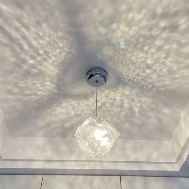 Multi Lights Geometric Cluster Pendant Light Modern Style Glass Down Lighting