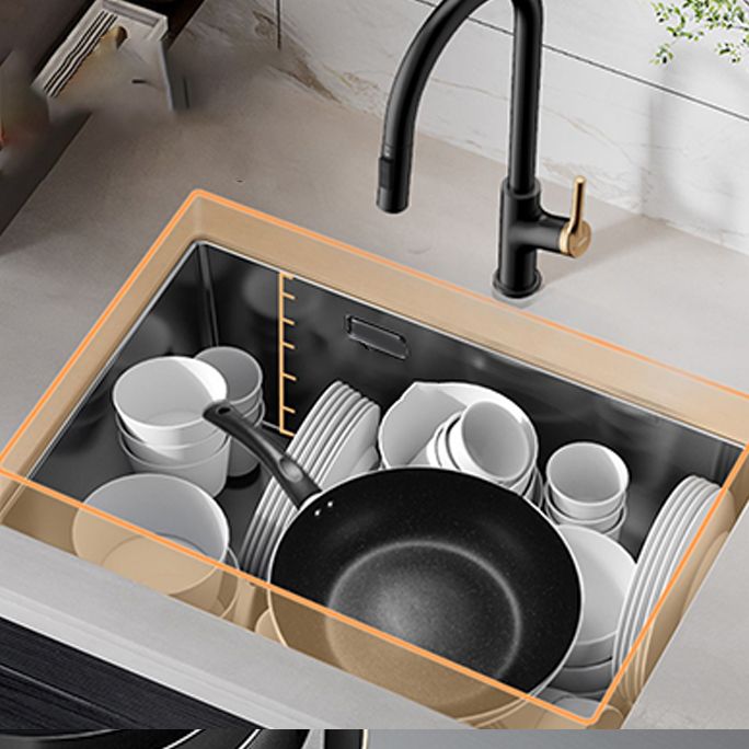 Soundproof Kitchen Sink Overflow Hole Design Stainless Steel Kitchen Sink