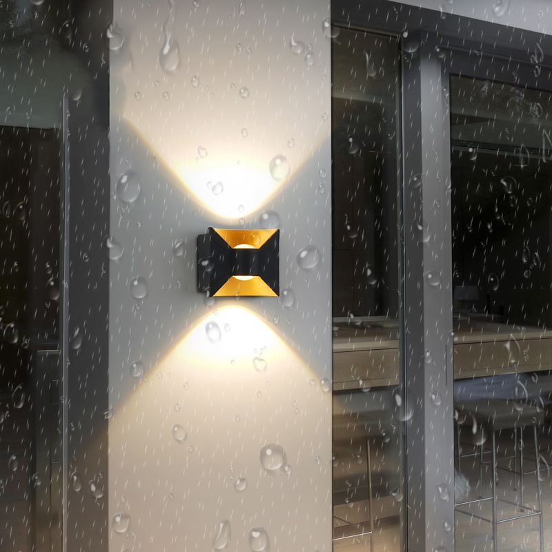 Square Shape Metal Wall Light Modern Style Multi Lights Wall Mount Light