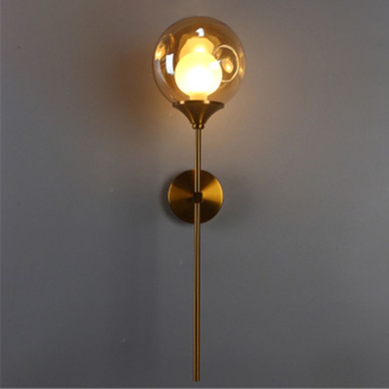 Modern Minimalist Style Wall Light 1 Light Glass Uplighting Wall Lamp for Living Room