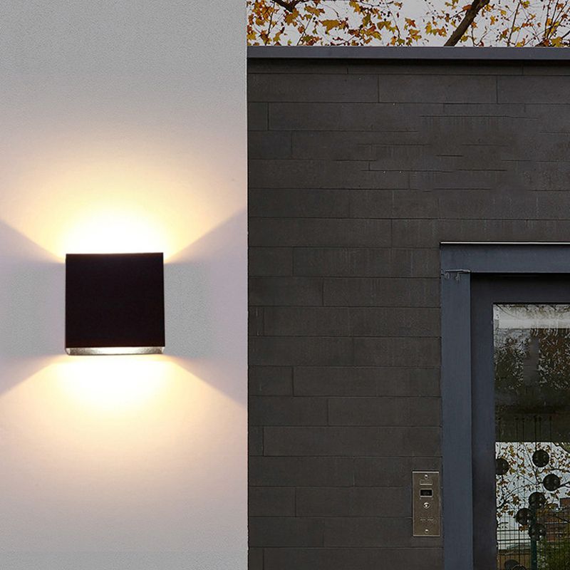 Square Wall Mount Lighting Simple Metal 1 Light Wall Mounted Light