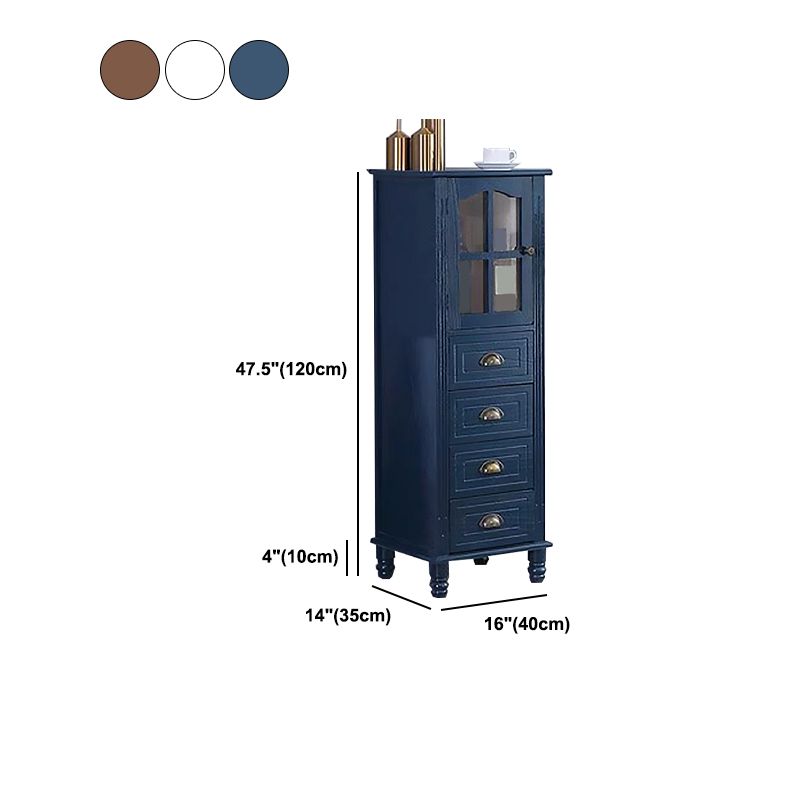 Wood Accent Cabinet with 1 Door 11.81" Wide Rectangle Side Cabinet