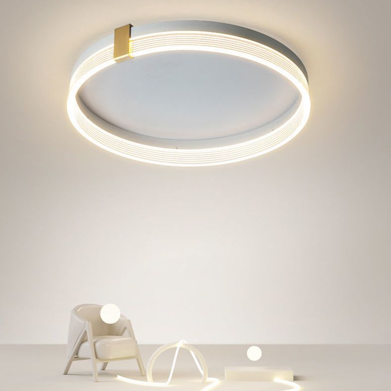 1-Light Modern Ceiling Light Simple LED Ceiling Mount Light with Acrylic Shade for Bedroom