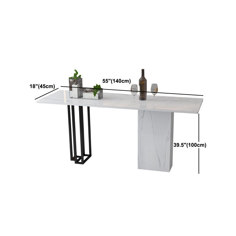 Industrial Rectangle Table and Stool Set 1/2/3 Pieces White Bar Table and Stools