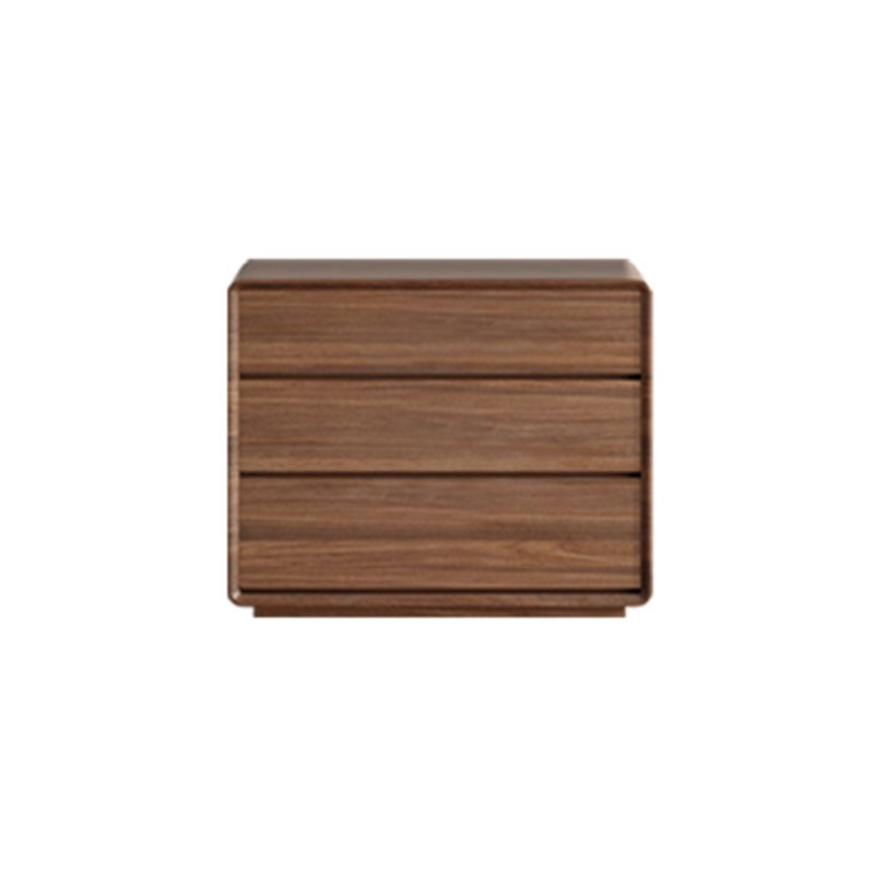 Modern Rectangle Cabinet Brown Wood Side Cabinet with Drawer