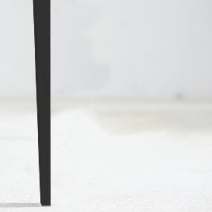 Contemporary Rectangle Standard Dining Table Sintered Stone Top Dining Table with 4 Legs Base