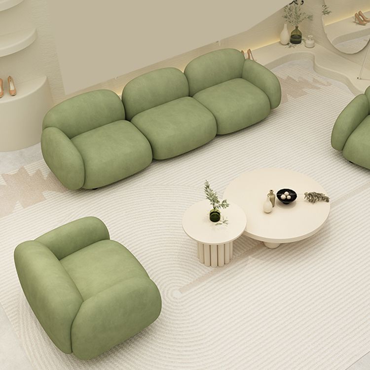 Scandinavian Sofa Fabric Cushions Square Arm Living Room Standard Seating