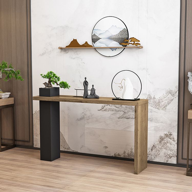 Solid Wood Rectangle Console Table 33.46-inch Tall Accent Table for Hall