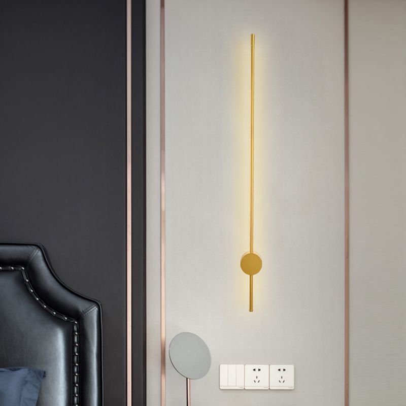Linear Shade Metal Wall Sconce Modern Style 1-Light Wall Mount Light Fixture