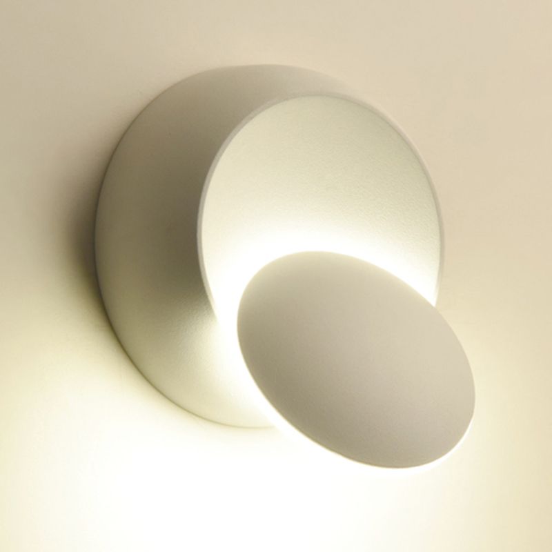 Moderner Stil runder Schatten Wandleuchten Metall 1-Licht-Wandmontage Beleuchtung