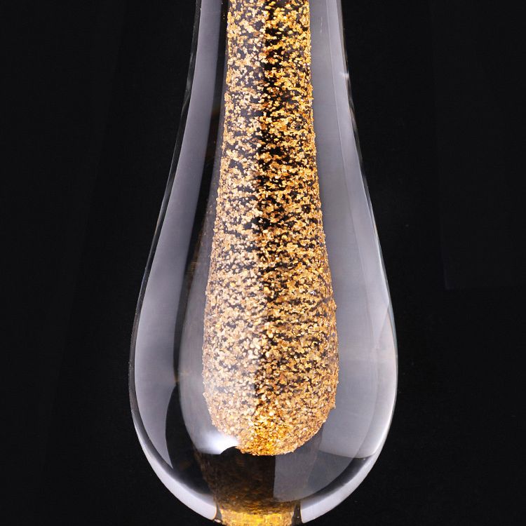 Droplet Multi plafond Light Contemporary Crystal Cluster Pendant Light avec cordon suspendu pour restaurant