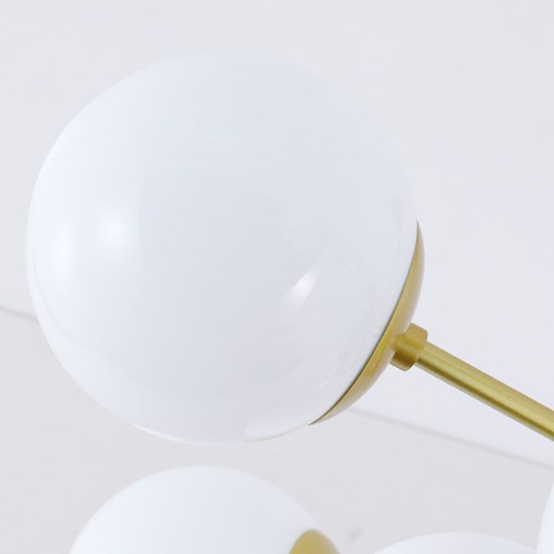 Lámpara de lámparas de lámparas de múltiples luces de vidrio de estilo moderno de estilo moderno en forma de globo
