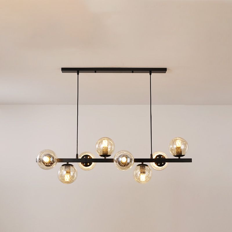 Globe Island Lights Modern Multi-Head Restaurant Hangende hanglampen met glazen schaduw