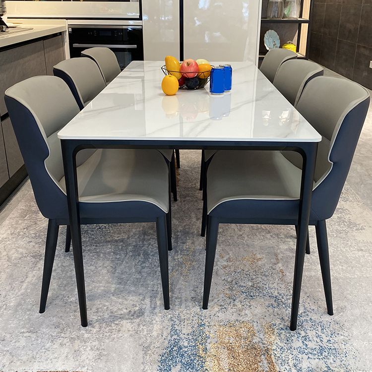 Rectangle Home Fixed Table Industrial Sintered Stone Dining Table