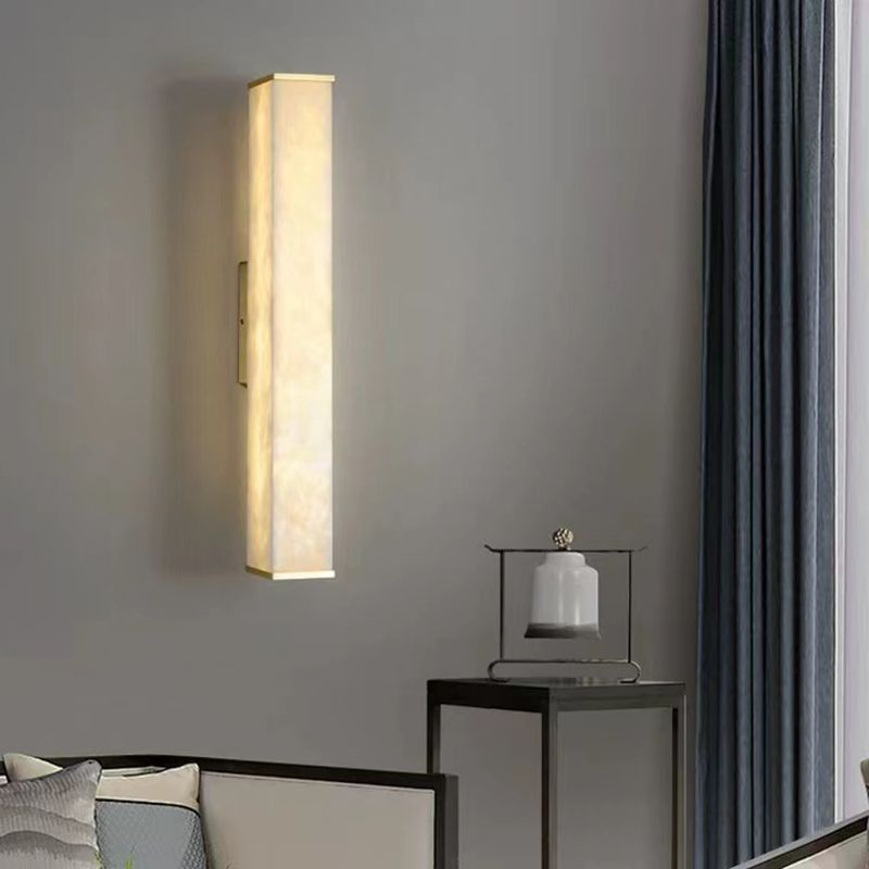 Contemporary Style Copper Wall Light Geometric Shape Wall Lamp for Living Room