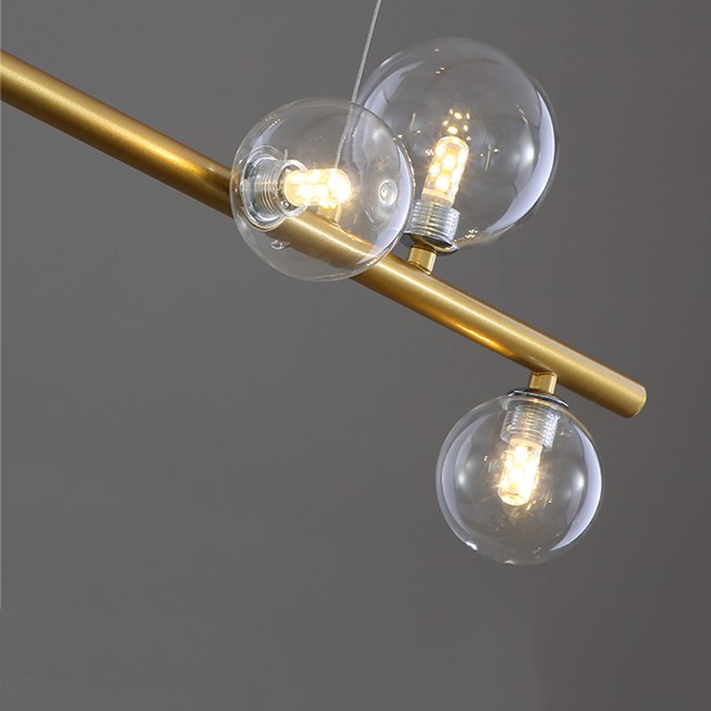Modern Lighting Chandelier Linear Island Lighting Hanging Island Lights Glass Island Pendants