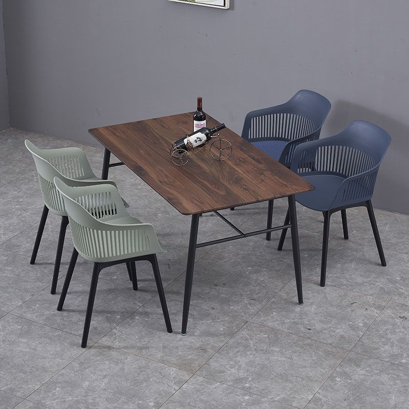 Sillas de comedor de estilo moderno Silla lateral con brazo de plástico para cocina