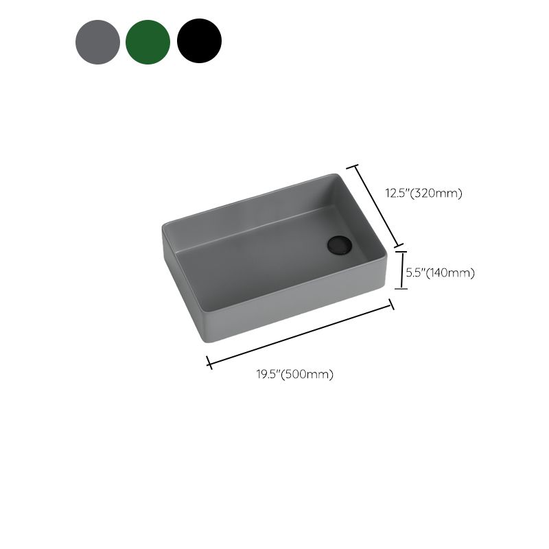 Modern Style Bathroom Sink Stainless Steel Rectangle Bathroom Sink
