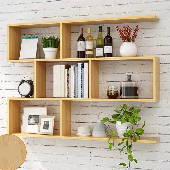 Modern and Contemporary Shelf Bookcase Wall Mounted Wooden Book Shelf for Office