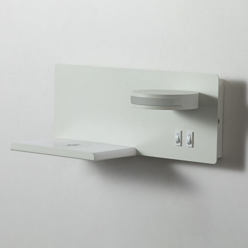 Contemporáneo de 1 luz de pared de pared de pared rectangular de aluminio Luz montada para dormitorio