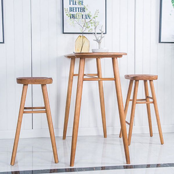 Glam 1/3 Pieces Bar Table Set Rectangle Wooden Counter Table for Home Use