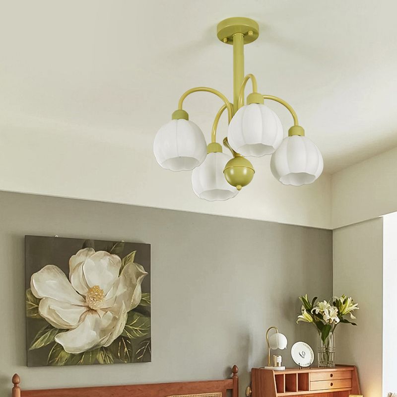 Modern Style Ceiling Lamp Creative Glass Shade Flush Mount Light Fixture