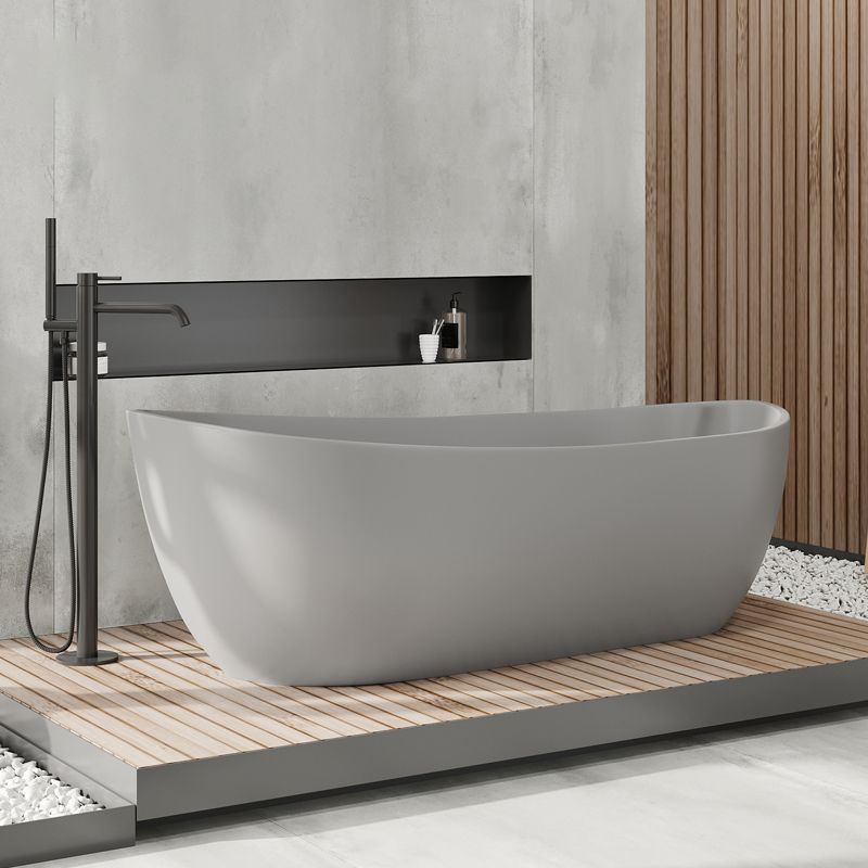 Antique Finish Soaking Modern Bathtub Stand Alone Oval Bath Tub