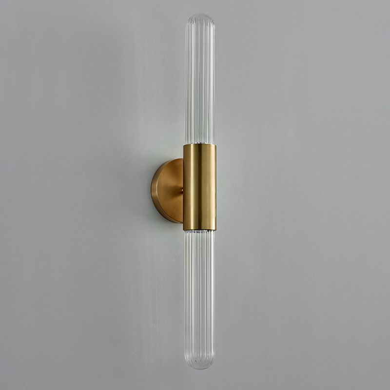 Modern Style Cylinder Vanity Light 2 Lights Metal Vanity Lamp for Shower Room