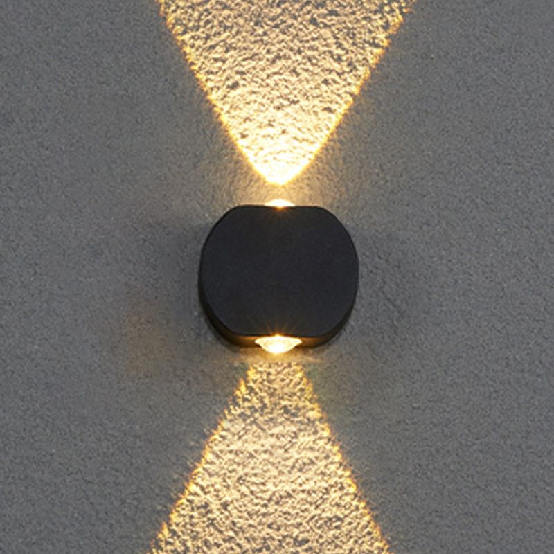 Iluminación de pared de metal de forma cuadrada iluminación de pared de múltiples luces de estilo moderno