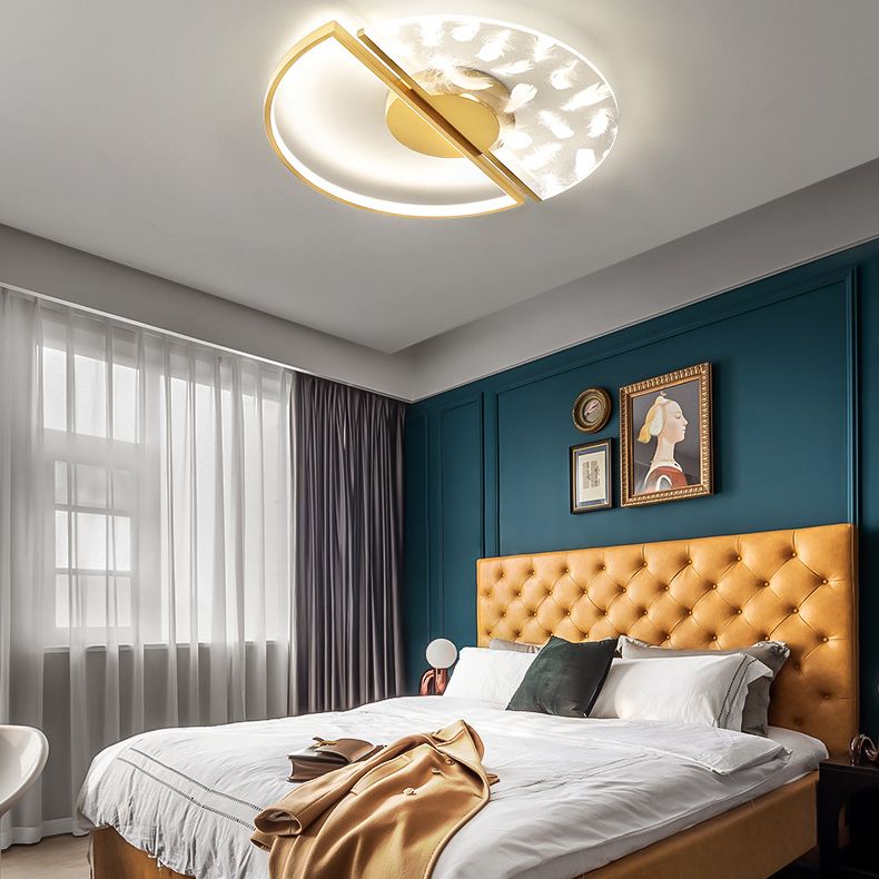 Monte de lavado LED lacado circular en modernos estilo acrílico de estilo acrílico de estilo conciso para sala de estar