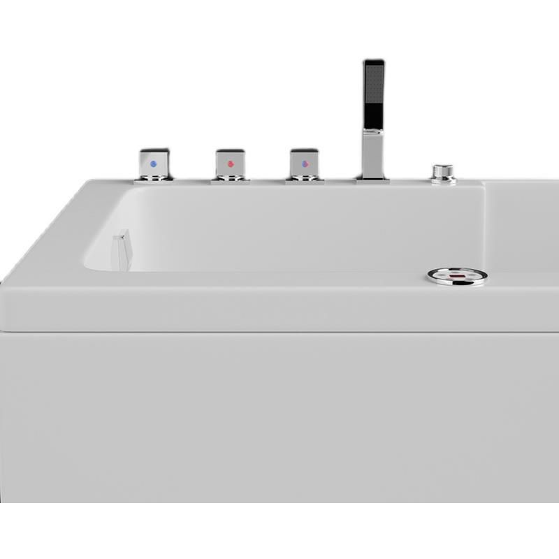 Modern Acrylic Rectangular Tub 29.53-inch Wide Soaking Bathtub