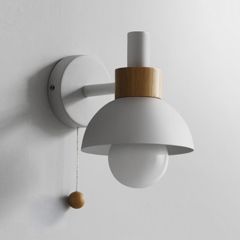 Metal Dome Shape Wall Sconce Modern Style 1 Light Wall Light Fixture