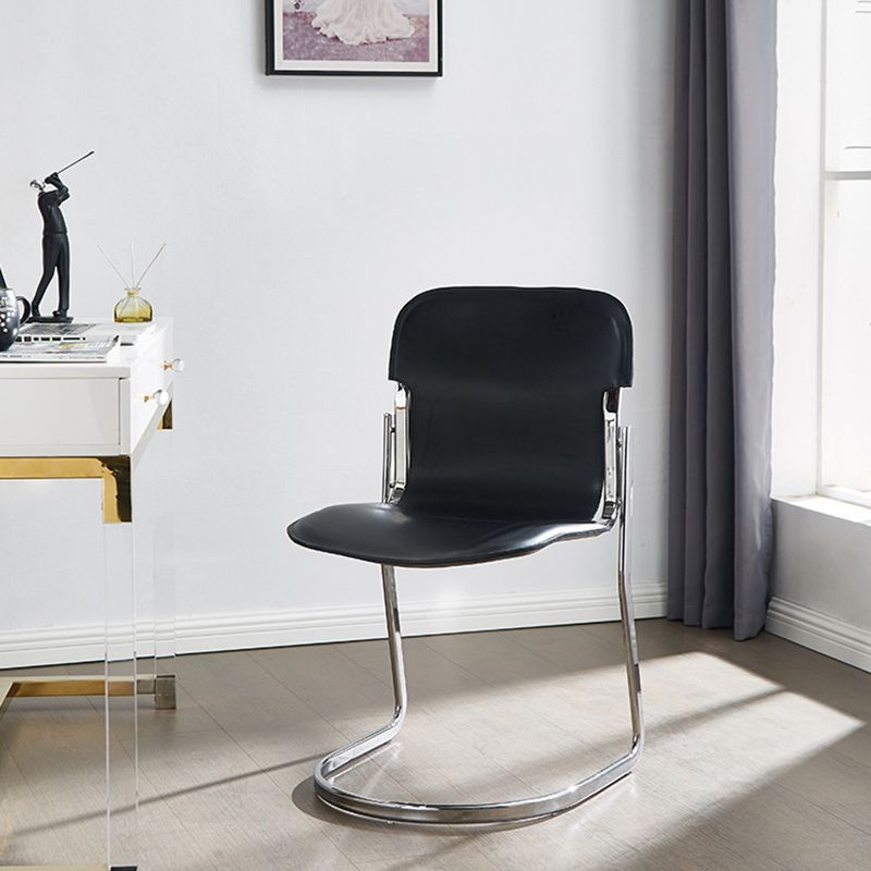 Metal Kitchen Dining Chairs Contemporary Dining Side Chair in Black