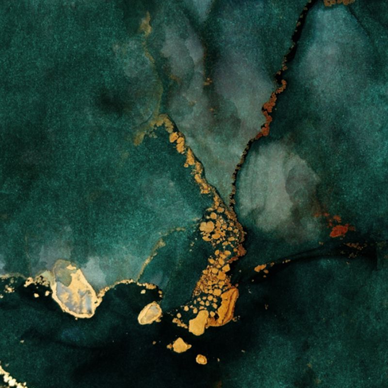 Green Tone Geometric Lines Print Rug Polyester Simple Carpet Non-Slip Backing Indoor Rug for Living Room