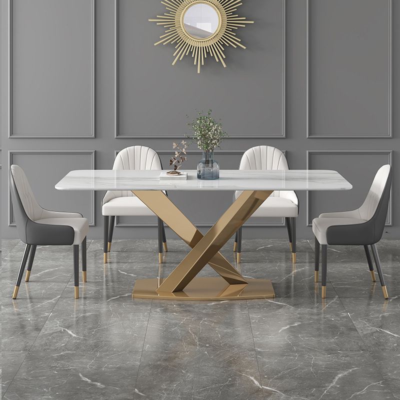 Glam Sintered Stone Dining Set 1/2/5/7 Pieces Dining Set for Dining Areas