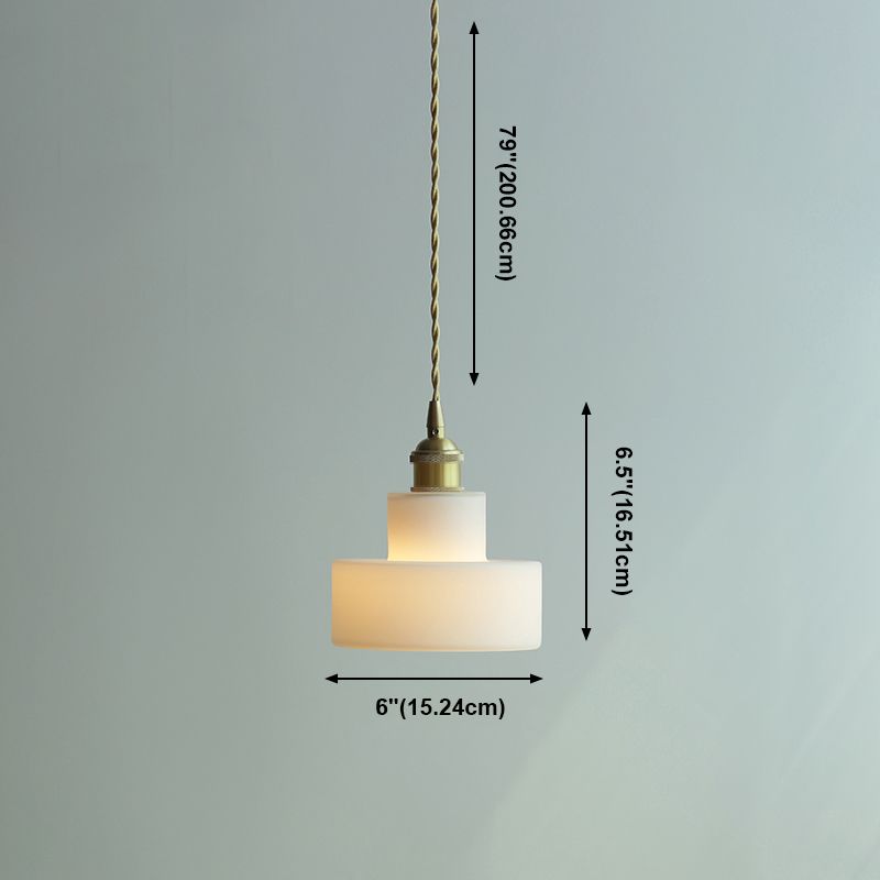Luce a pendolo in vetro bianco Luce appennata a sospensione per guardaroba
