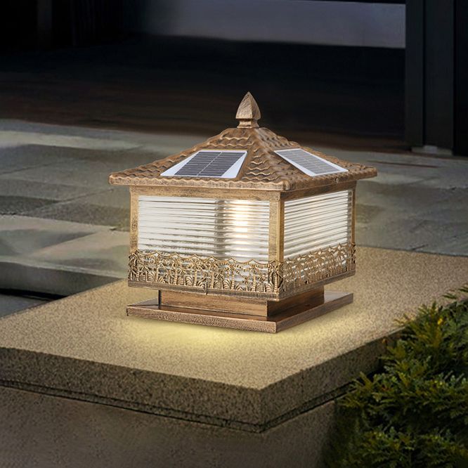 Simple LED Pillar Light Household Solar Lighting Fixture for Garden