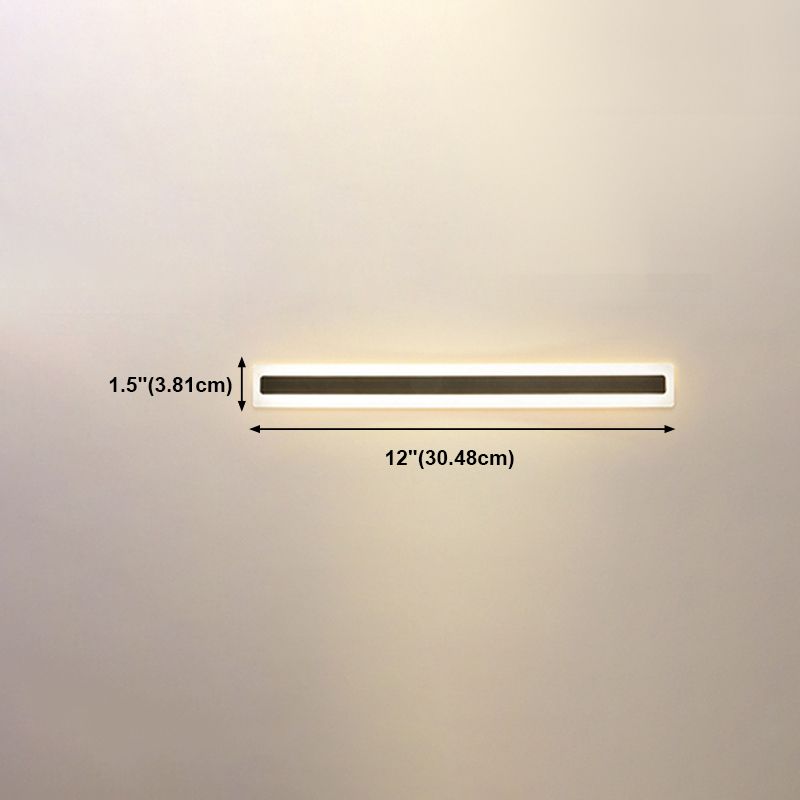 Linear Shape Wall Lighting Modern Style Metal 1 Light Sconce Lamp for Outdoor