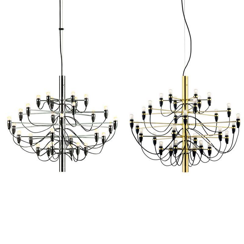 Postmoderne Neuheit Kerze Kronleuchter Metallic Lobby Wohnzimmer Federung Licht