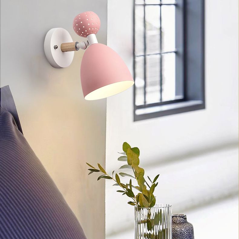 Modern Nordic Macarons Style Geometric Shade Wall Sconce Metal 1 Light Sconces